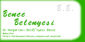bence belenyesi business card